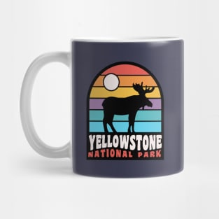 Yellowstone National Park Moose Badge Mug